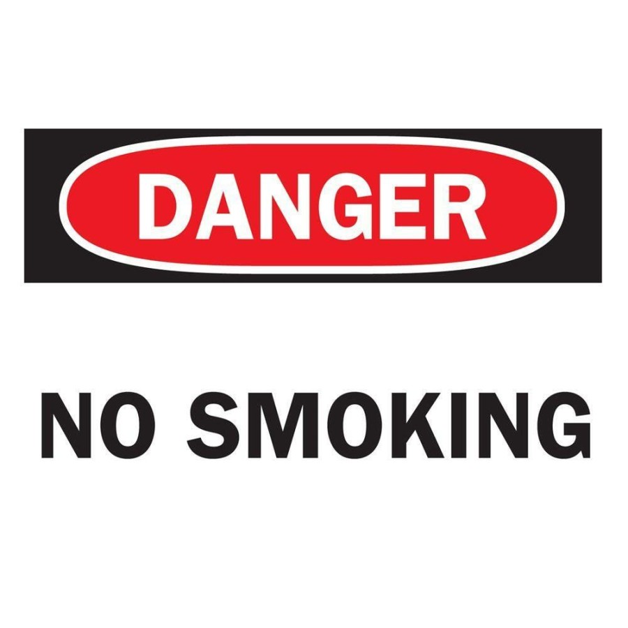 Signage * | Best Sale Brady 10 In. X 14 In. Plastic Danger No Smoking Osha Safety Sign