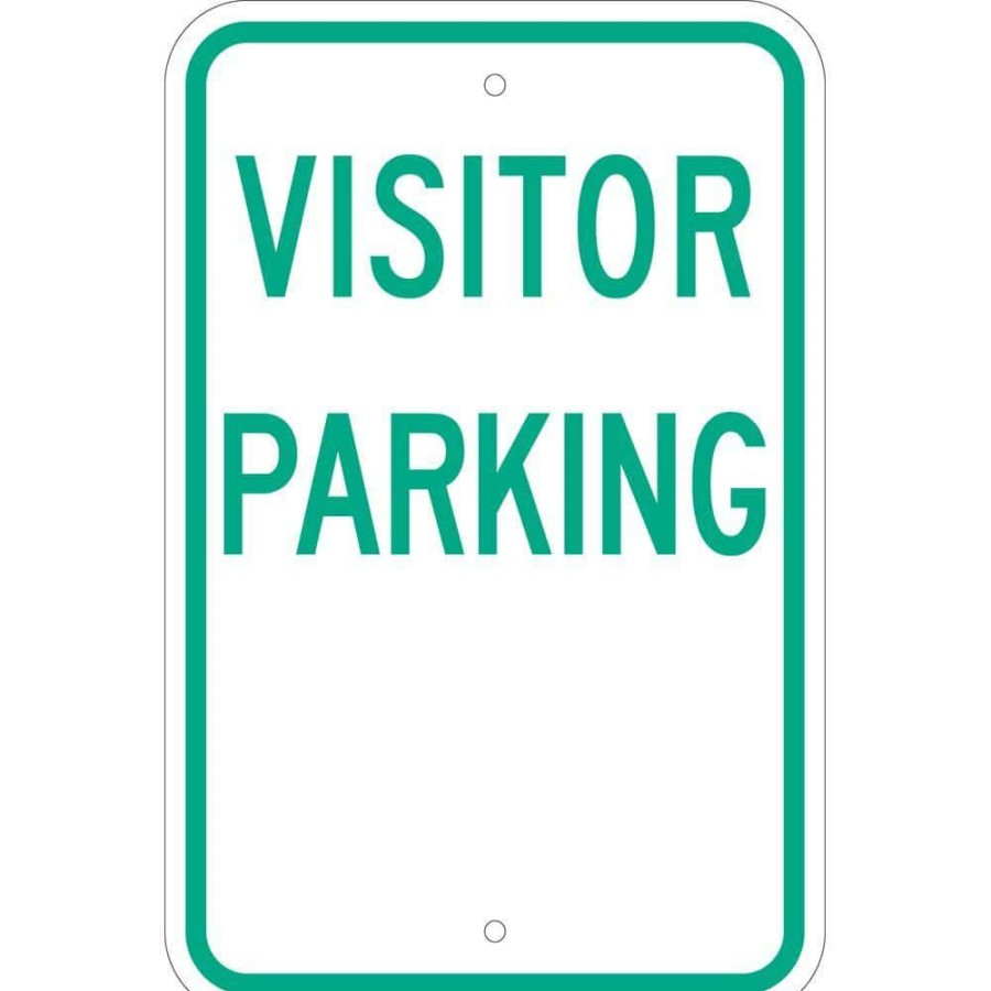 Signage * | Flash Sale Brady 18 In. X 12 In. Aluminum Visitor Parking Sign