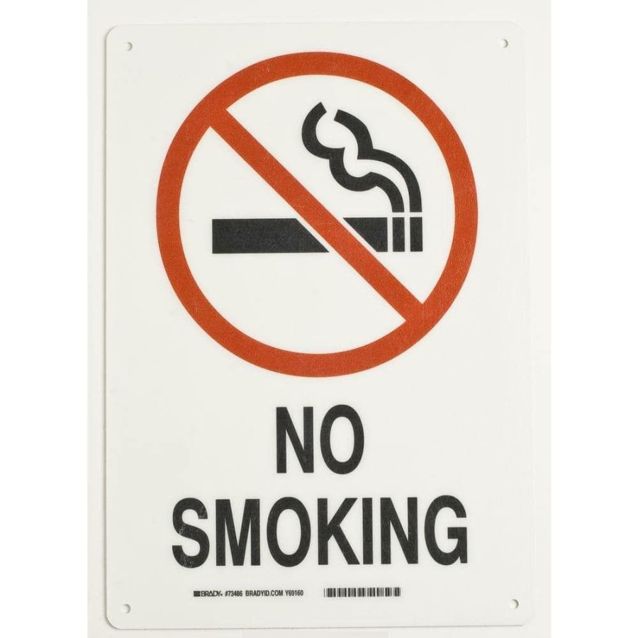 Signage * | Promo Brady 14 In. X 10 In. Fiberglass No Smoking Sign