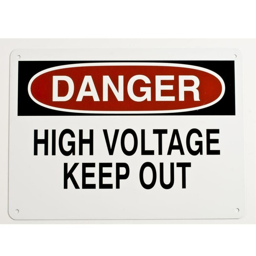 Signage * | Top 10 Brady 10 In. X 14 In. Aluminum Electrical Hazard Sign