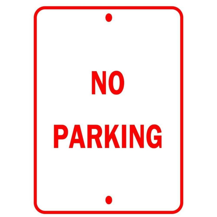 Signage * | Cheapest Brady 18 In. X 12 In. Aluminum No Parking Traffic Sign