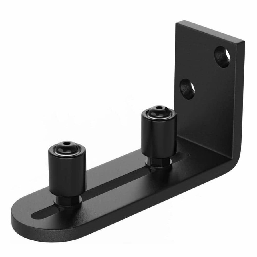 Door Hardware * | Cheapest Winsoon 4-13/16 In. Sliding Barn Door Floor Guides Adjustable Stay Roller Hardware Kit Wall Mount Roller Guide For Small Space