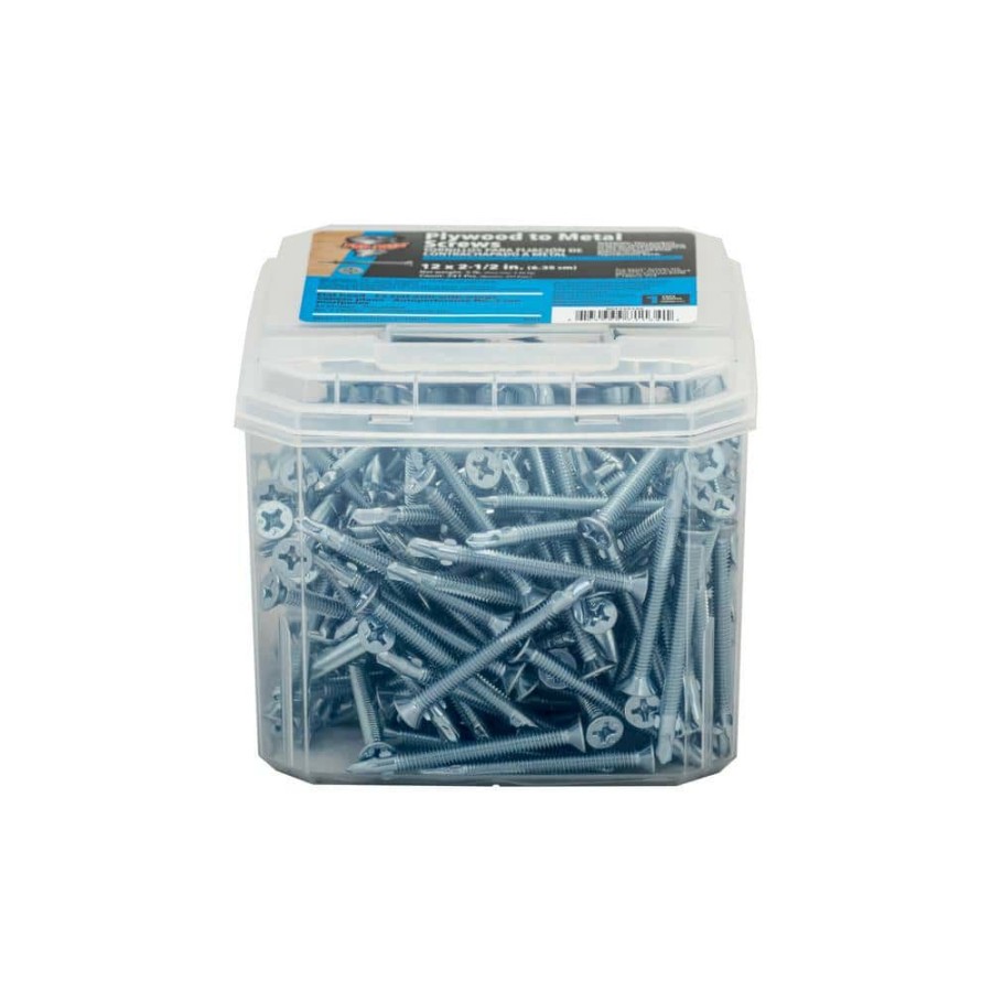 Fasteners * | Outlet Pro-Twist #12 X 2-1/2 In. Phillips Flat-Head Self-Drilling Screws (5 Lbs. Pack)