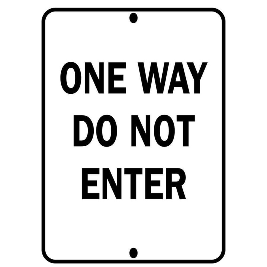 Signage * | Brand New Brady 24 In. X 18 In. Aluminum One Way Do Not Enter Sign