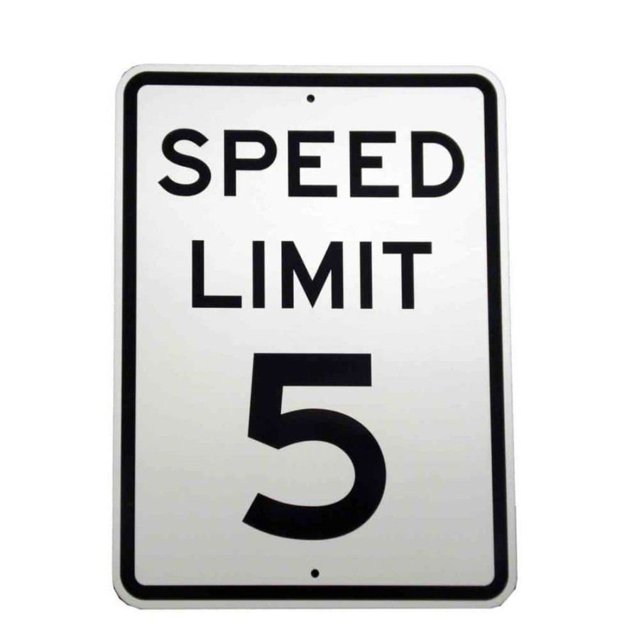 Signage * | Brand New Brady 24 In. X 18 In. Aluminum Speed Limit 5 Mph Sign