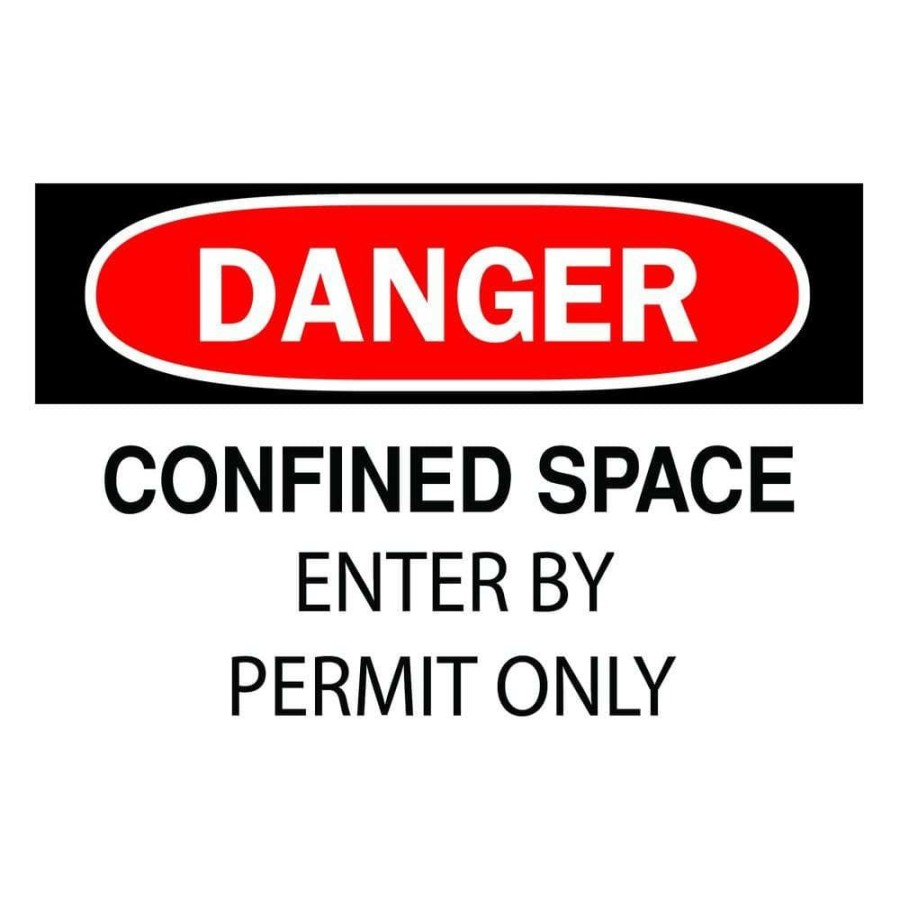 Signage * | Top 10 Brady 10 In. X 14 In. Aluminum Confined Space Sign